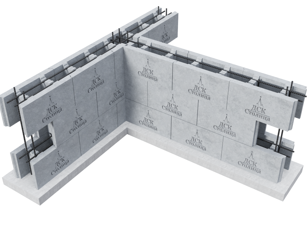 Бетонная несъемная опалубка БФ 400х200х200x40мм